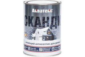 Антисептик для дерева Акватекс Сканди, кроющий, полуматовый, Слоновая кость, 0,75л