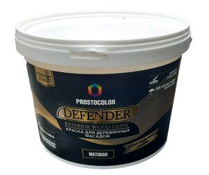 Краска для деревянных фасадов 9л, база А, Prostocolor Defender