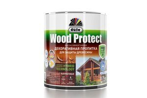Пропитка декоративная для защиты древесины DUFA Wood Protect  Бесцветная, 0,75л