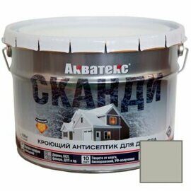 Антисептик для дерева Акватекс Сканди, кроющий, полуматовый, Альпийское утро, 9л