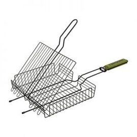 Решетка гриль30x25x5,5cм  универсальная с антипригарным покрытием,пластиковый веер BOYSCOUT