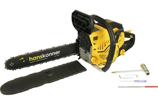 Бензопила 1.6 кВт, шина 16", 64 звена, шаг цепи 0,325" HGC1618 Hanskonner