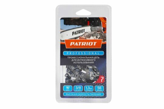 Цепь для бензопил 56 зв. 3/8, 1.3мм PATRIOT 91LP-56E, PROFESSIONAL
