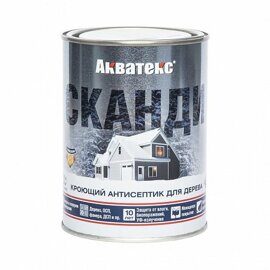 Антисептик для дерева Акватекс Сканди, кроющий, полуматовый, база C, бесцветный, 0,75л