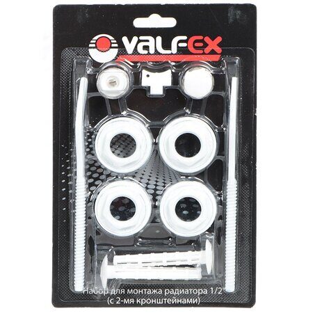 Комплект монтажный для радиатора, 1/2" х 1" с 2 кронштейнами (11пр) VALFEX