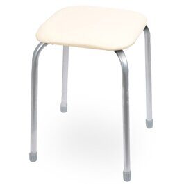 Табурет с мягким сиденьем Nika Классика ТК03 слоновая кость, 32х32х47 см