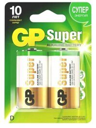 Элемент питания GP Super GP13AA21-2CRSBC2 G-TECH LR20 BL2 (уп 2шт)