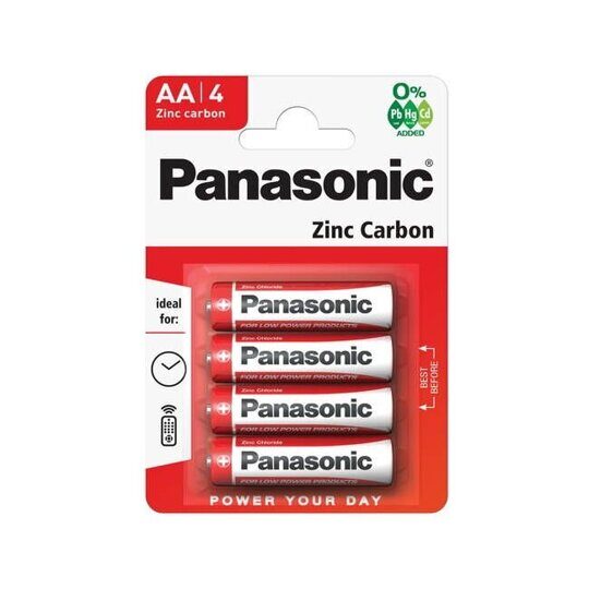 Элемент питания Panasonic Zinc Carbon R6 AA (УП 4шт)