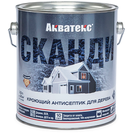 Антисептик для дерева Акватекс Сканди, кроющий, полуматовый, Карамель, 2,5л
