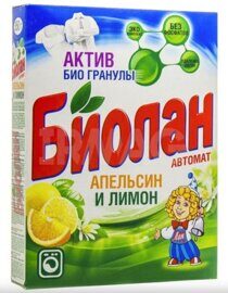 Стиральный порошок автомат 350гр.Апельсин и Лимон Биолан