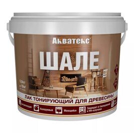 Акватекс Шале лак для древесины, акриловый, тонирующий, защитный, матовый, ваниль (0,9кг)