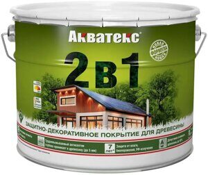 Защитно-декоративное покрытие для дерева Акватекс белый 9л