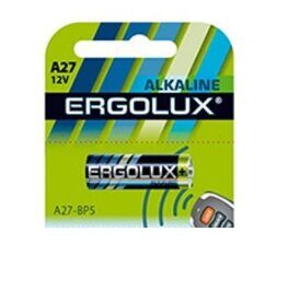Элемент питания Ergolux LR27A BL5 (A27-BP5, батарейка,12В)