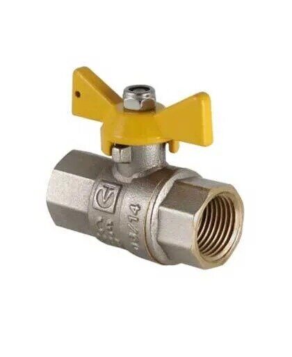 Кран газовый шаровой 3/4 г/г бабочка VRQ210-02
